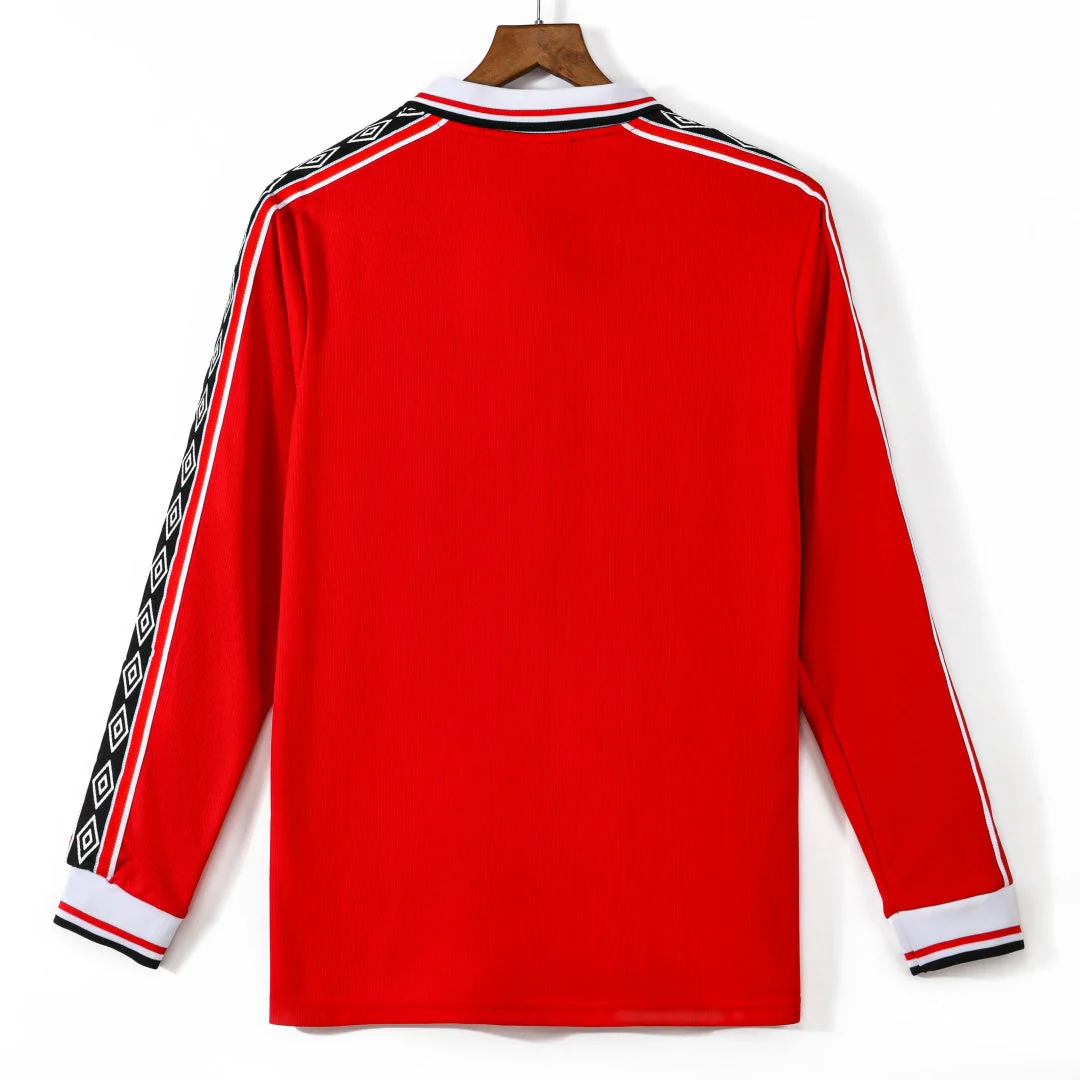 1998-1999 Manchester United Domicile maillot Retro Manches Longues - Image 2