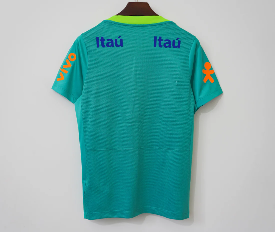 2004 Maillot Brésil training green Rétro - Image 2