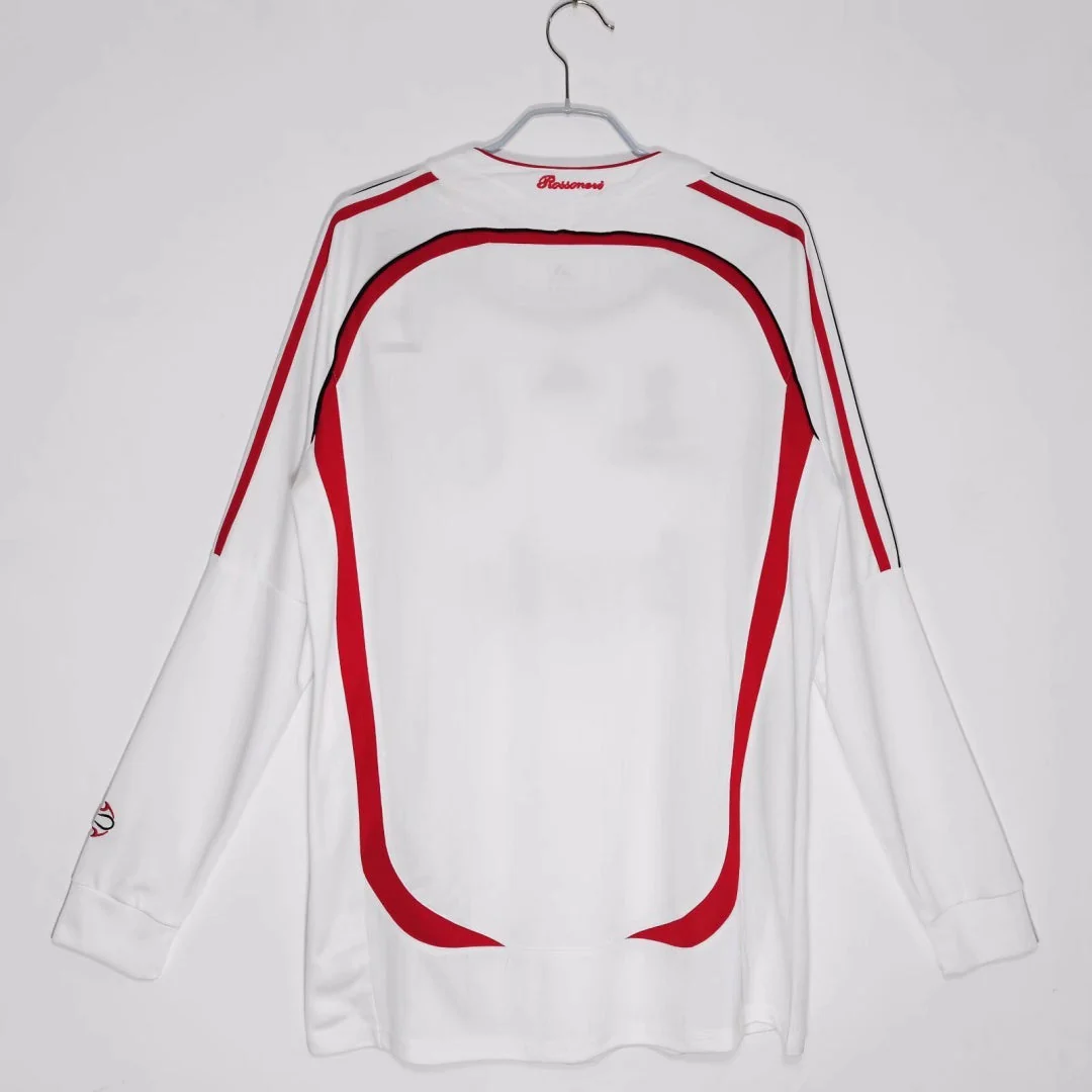 2006 2007 Maillot AC Milan Extérieur Rétro Manches Longues - Image 2