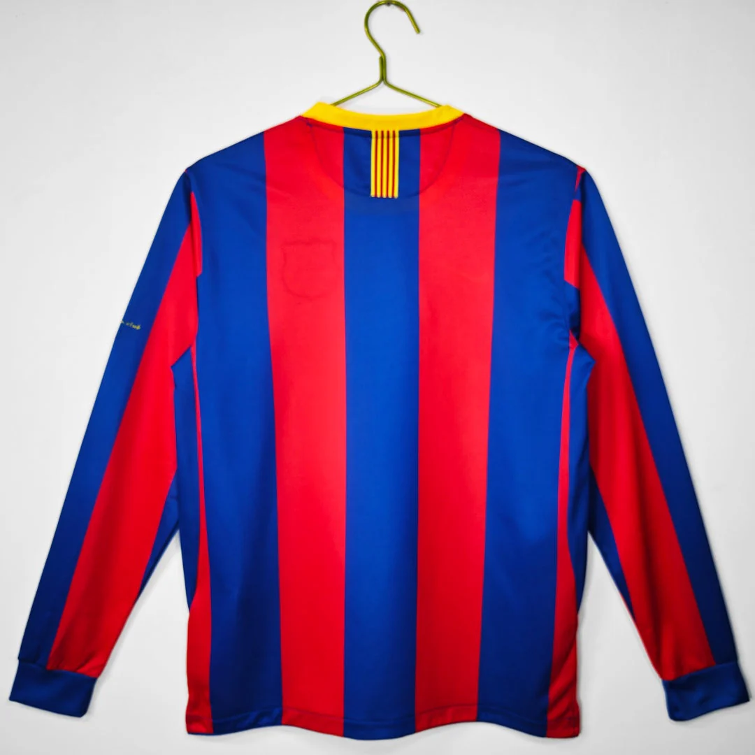 2010-2011 Maillot Barcelone Domicile Rétro  Manches Longues - Image 2