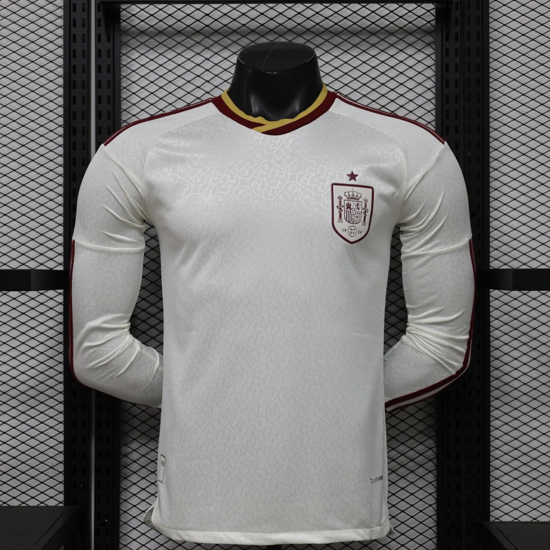 Maillot 2026 Espagne Extérieur player Manches Longues