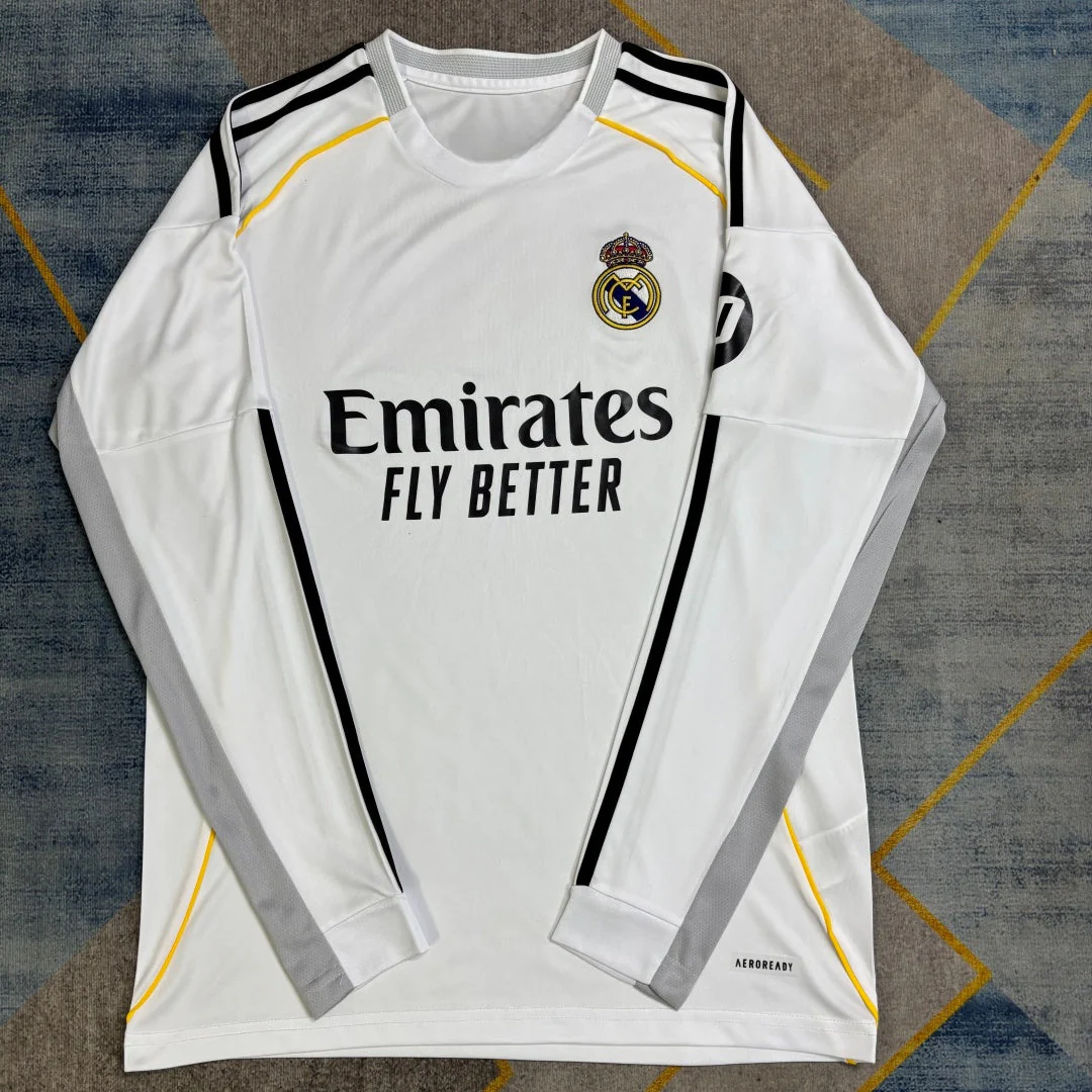 Maillot 25/26 Real Madrid Domicile Manches Longues